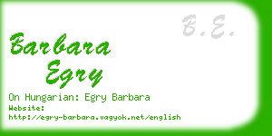 barbara egry business card